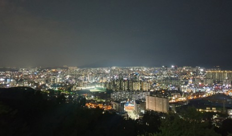 보문산 전망대에서 본 대전
